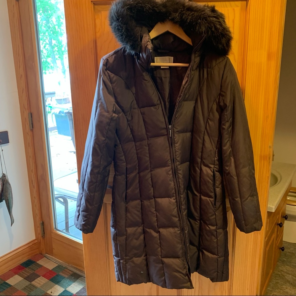 Michael Kors puffer jacket, brown, size small